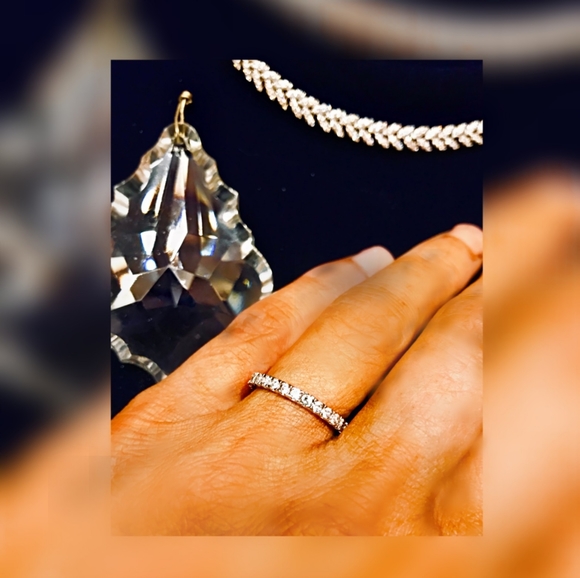 💎HP! DIAMOND ETERNITY BANDS White, Yellow or, Rose💎 5,6,7, 8,9 - Picture 2 of 3